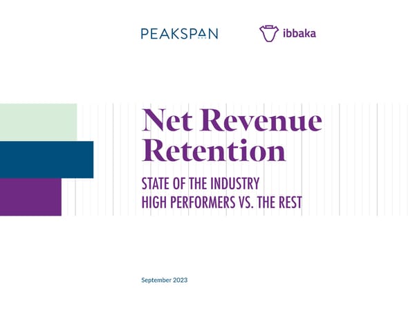 Net Revenue Retention - Page 1